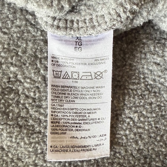 Old Navy Fleece Quarter Zip Men’s XL Grey Marled Pullover Athleisure Layer - Picture 7 of 9